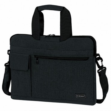 Сумка портфель HEIKKI NOVATION (ХЕЙКИ) с отделением для ноутбука 13-14", черная, 28х38х3 см, 272594